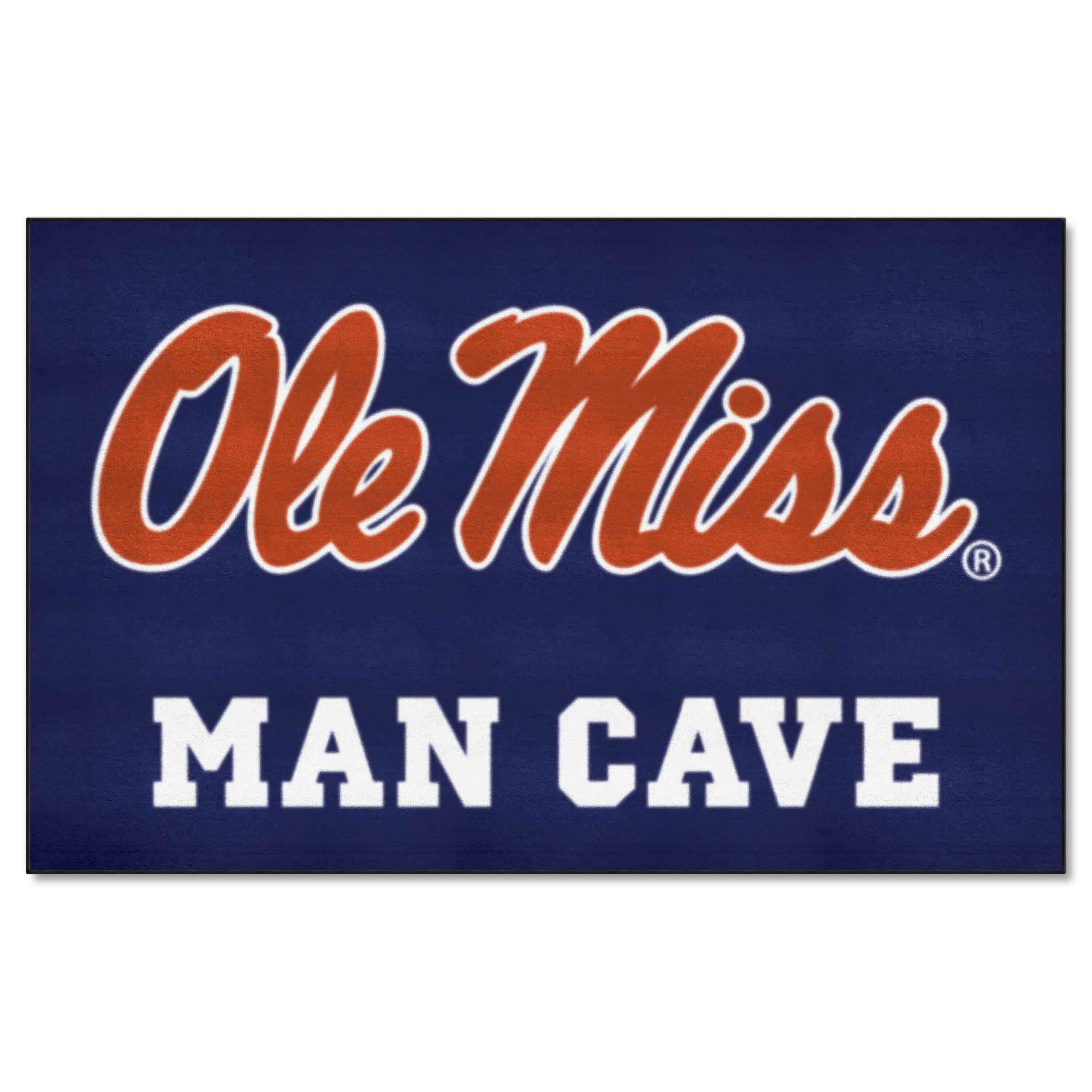 Ole Miss Rebels Man Cave Ulti-Mat Rug - 5ft. x 8ft.