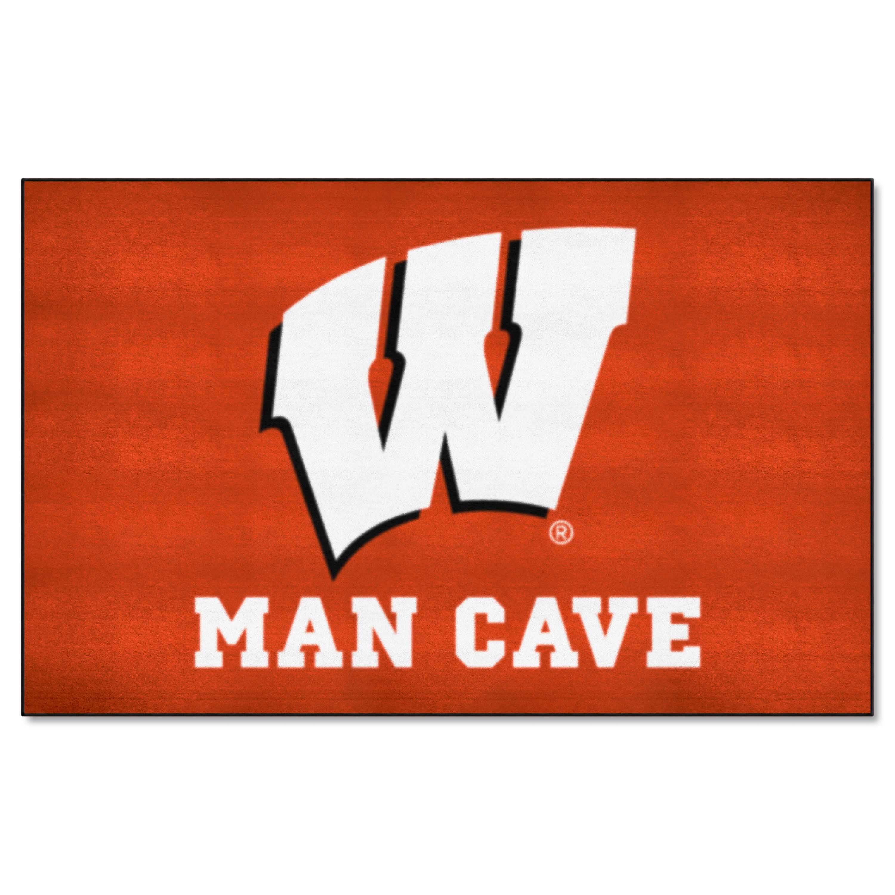 Wisconsin Badgers Man Cave Ulti-Mat Rug - 5ft. x 8ft.