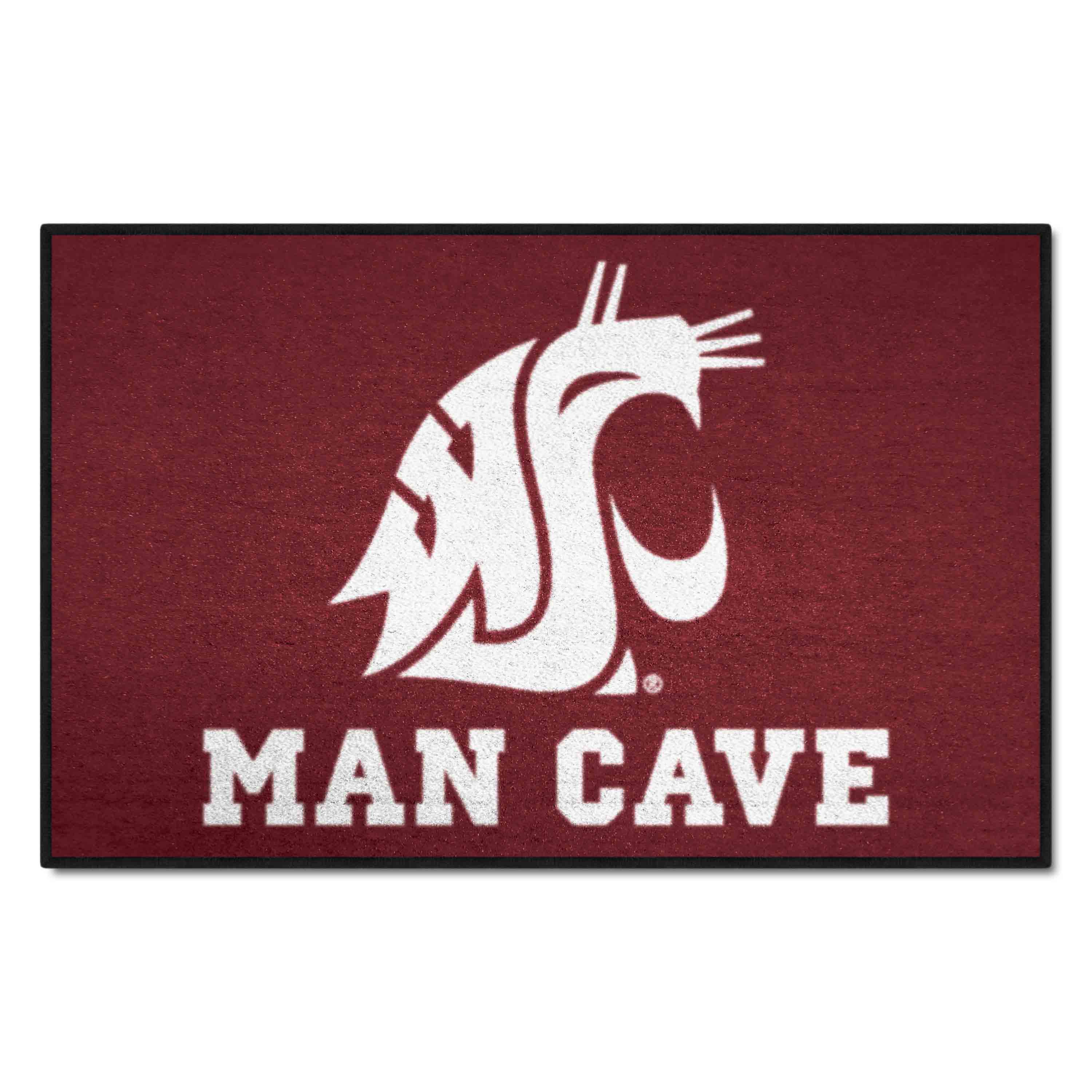 Washington State Cougars Man Cave Starter Mat Accent Rug - 19in. x 30in.