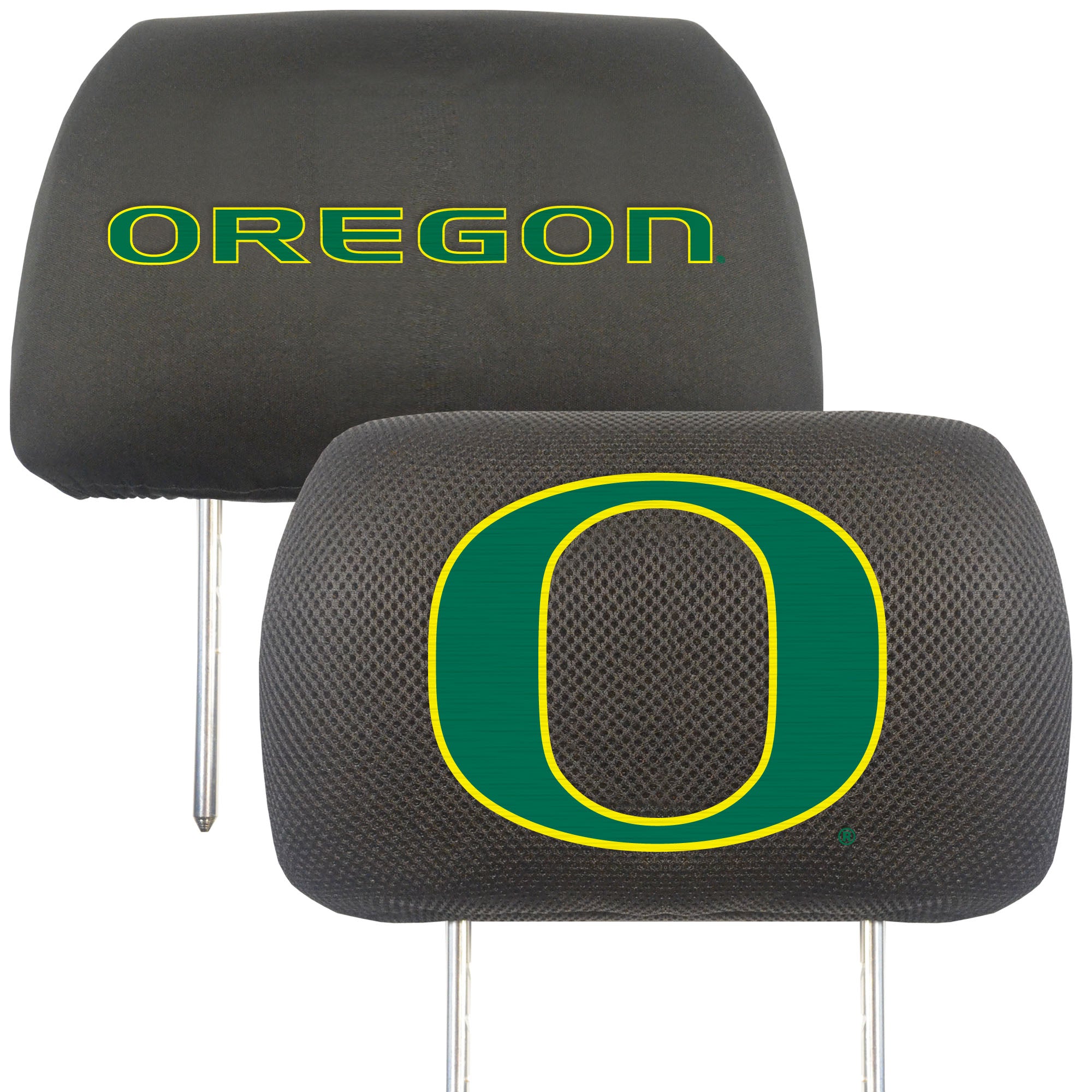 Oregon Ducks Embroidered Head Rest Cover Set - 2 Pieces