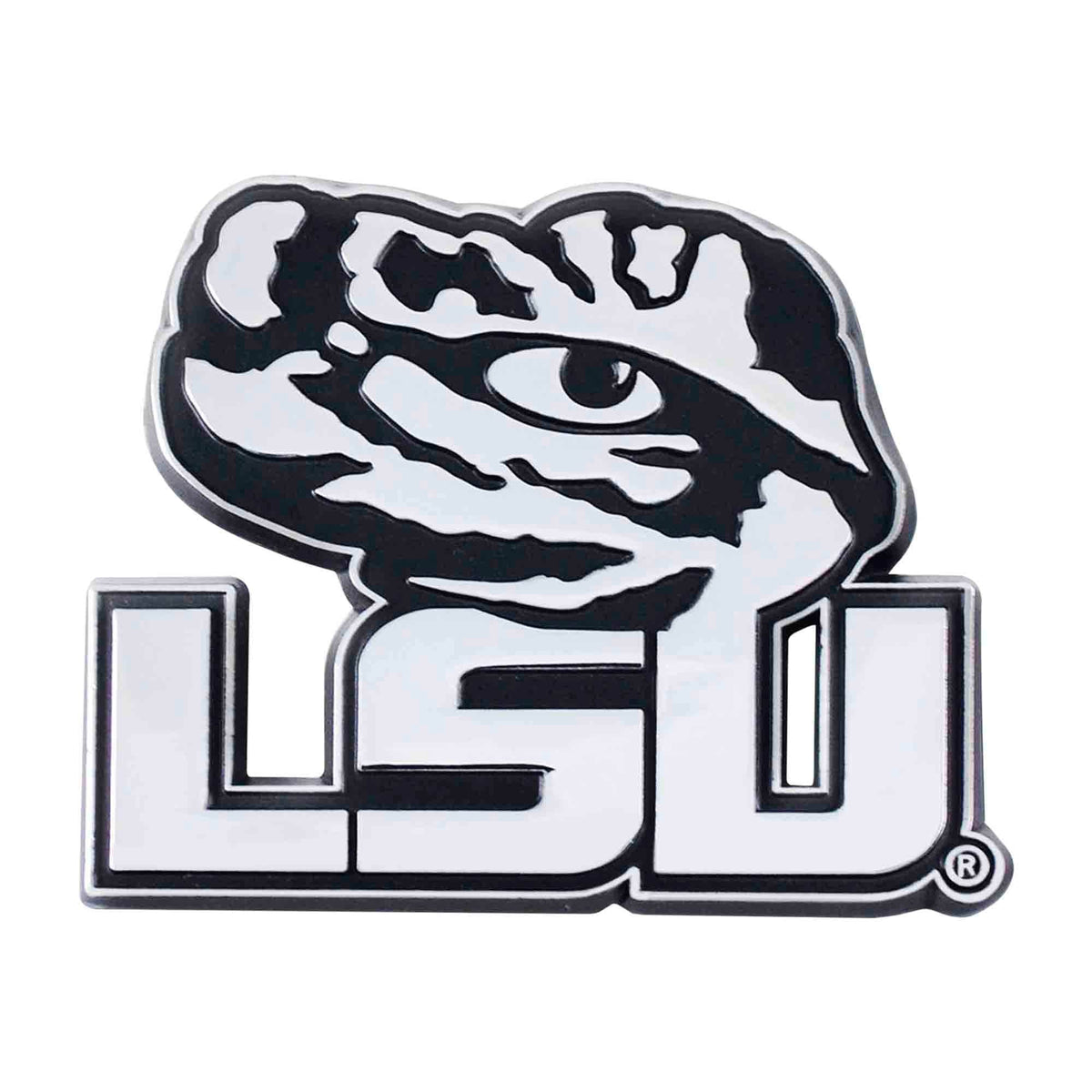 LSU Tigers 3D Chrome Metal Emblem - LSU