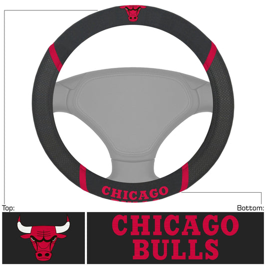 Chicago Bulls Embroidered Steering Wheel Cover - Chicago Bulls