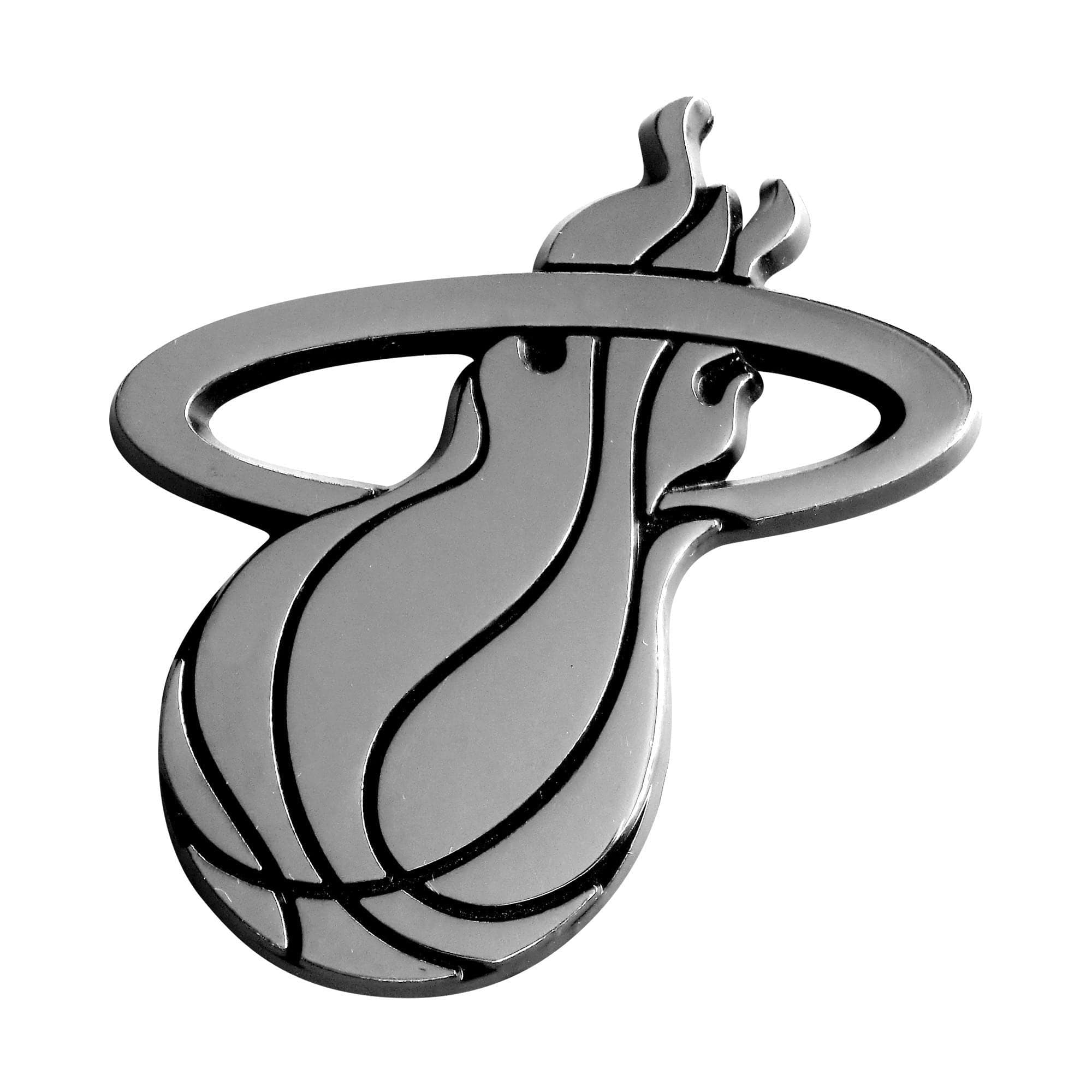 Miami Heat 3D Chrome Metal Emblem