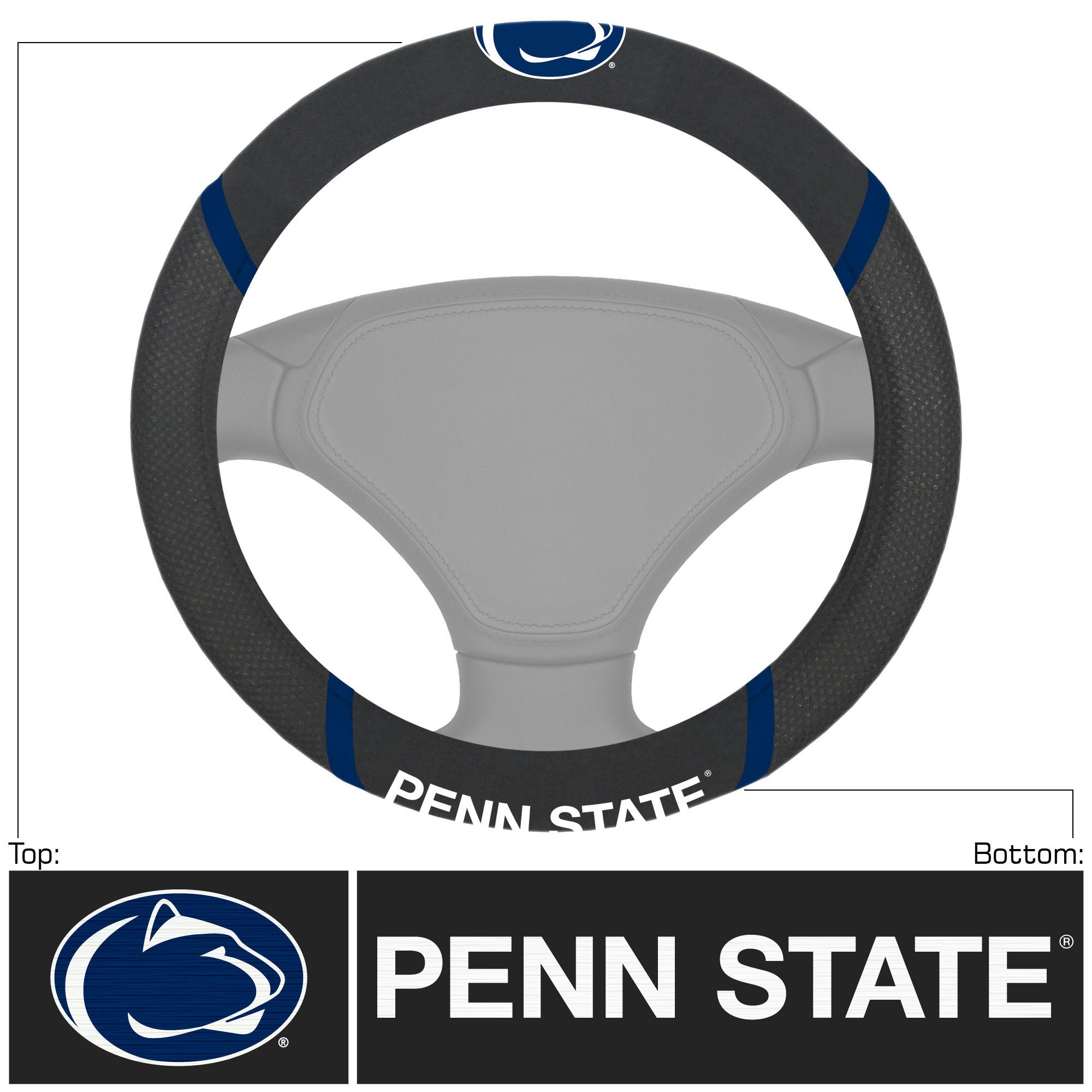 Penn State Nittany Lions Embroidered Steering Wheel Cover