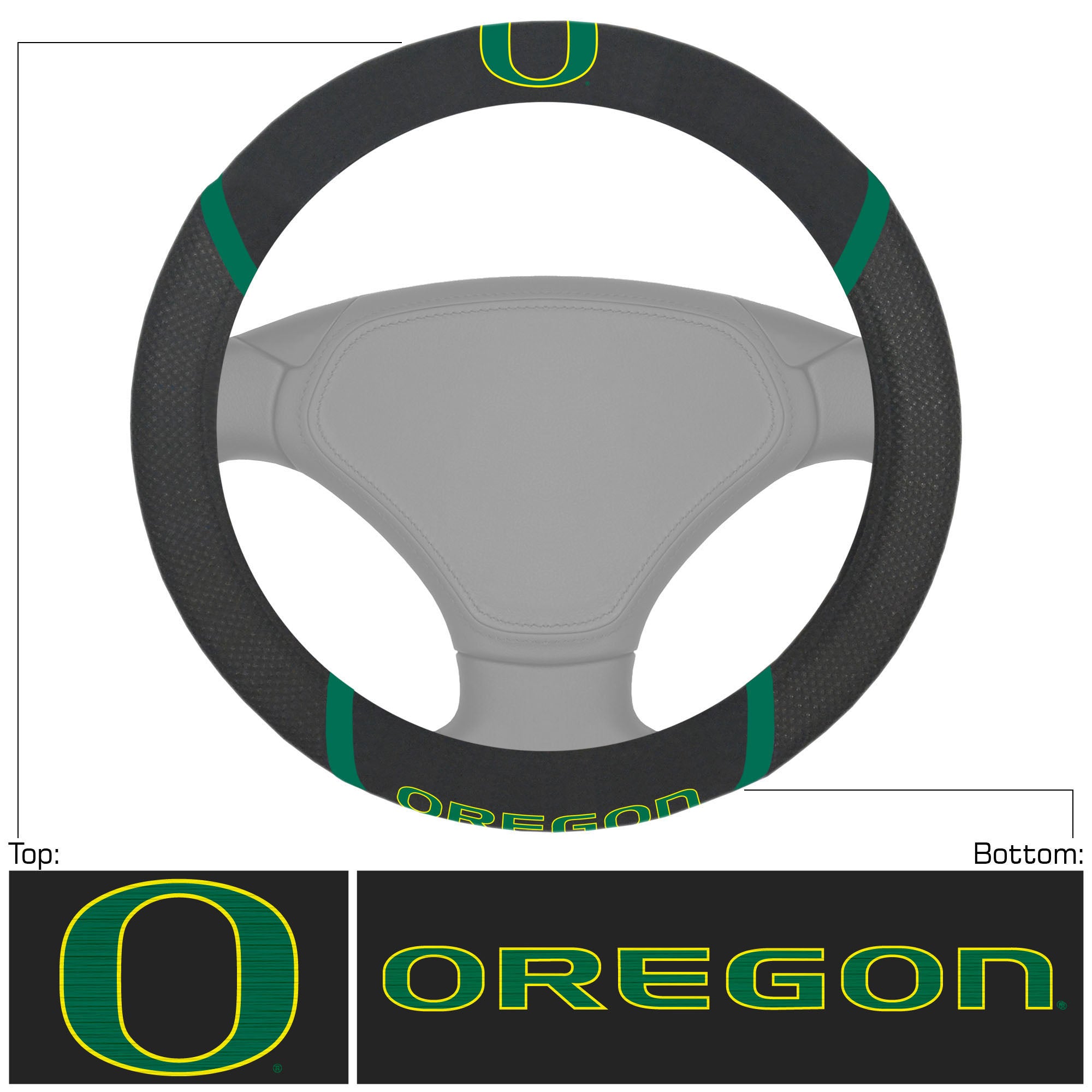 Oregon Ducks Embroidered Steering Wheel Cover