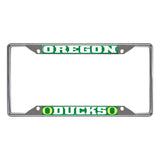 Oregon Ducks Chrome Metal License Plate Frame, 6.25in x 12.25in