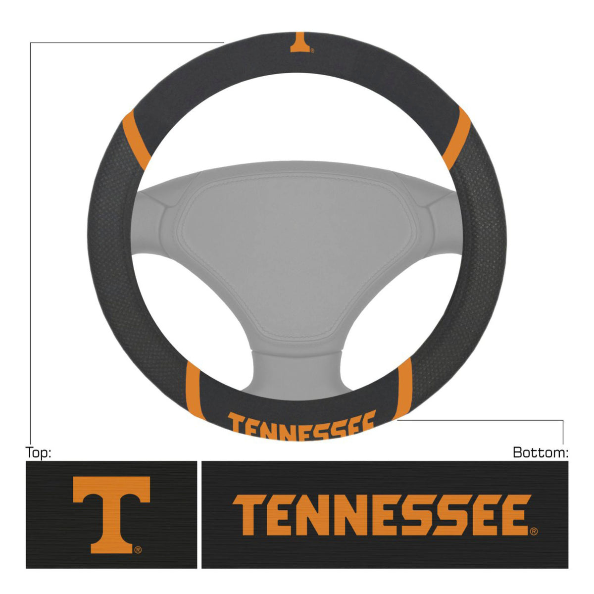 Tennessee Volunteers Embroidered Steering Wheel Cover