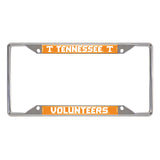 Tennessee Volunteers Chrome Metal License Plate Frame, 6.25in x 12.25in