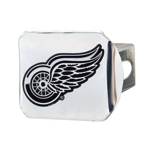 Detroit Red Wings Chrome Metal Hitch Cover with Chrome Metal 3D Emblem