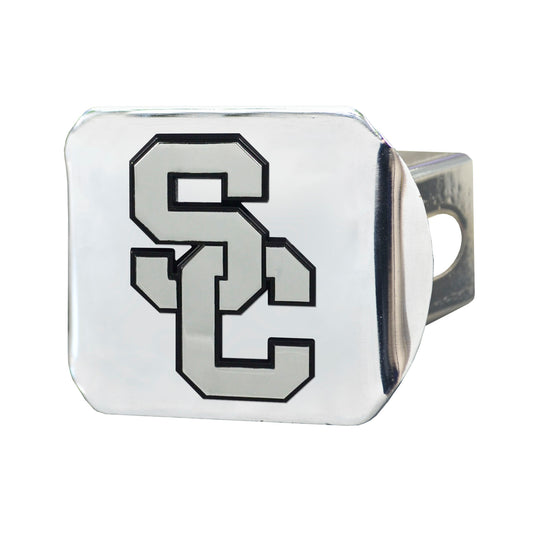 Southern California Trojans Chrome Metal Hitch Cover with Chrome Metal 3D Emblem