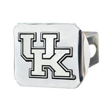 Kentucky Wildcats Chrome Metal Hitch Cover with Chrome Metal 3D Emblem