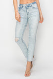 Risen Full Size High Rise Distressed Skinny Jeans - Trendsi