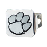 Clemson Tigers Chrome Metal Hitch Cover with Chrome Metal 3D Emblem