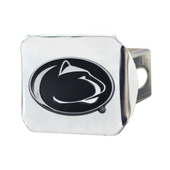 Penn State Nittany Lions Chrome Metal Hitch Cover with Chrome Metal 3D Emblem