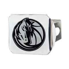 Dallas Mavericks Chrome Metal Hitch Cover with Chrome Metal 3D Emblem - Dallas Mavericks