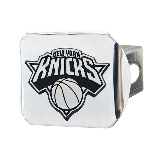 New York Knicks Chrome Metal Hitch Cover with Chrome Metal 3D Emblem - New York Knicks