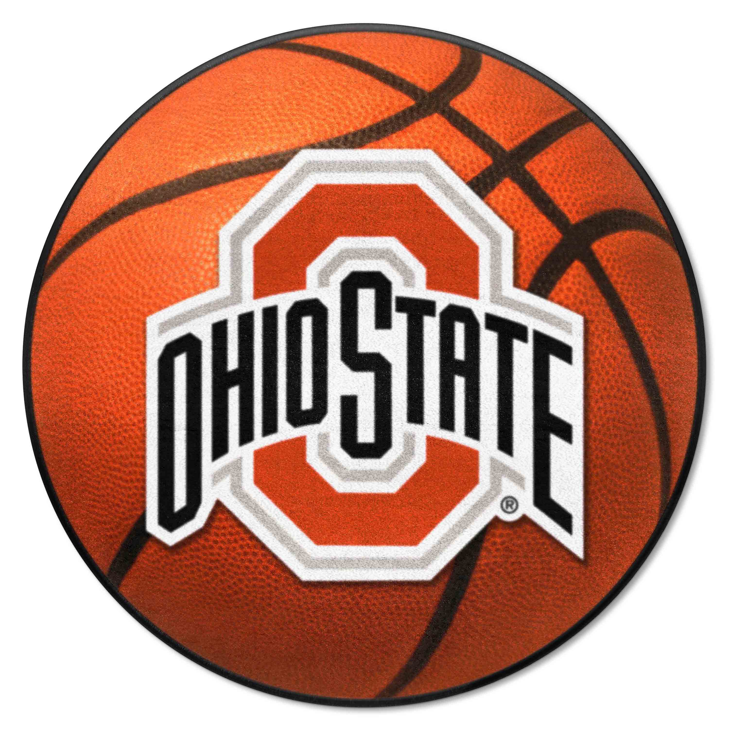 Ohio State Buckeyes Basketball Rug - 27in. Diameter