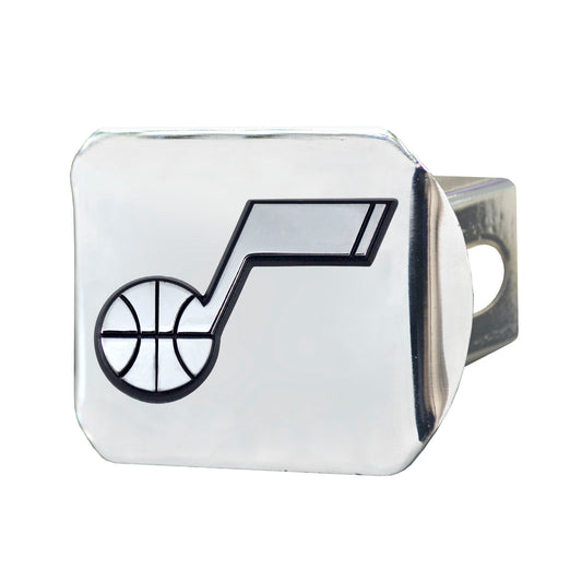 Utah Jazz Chrome Metal Hitch Cover with Chrome Metal 3D Emblem