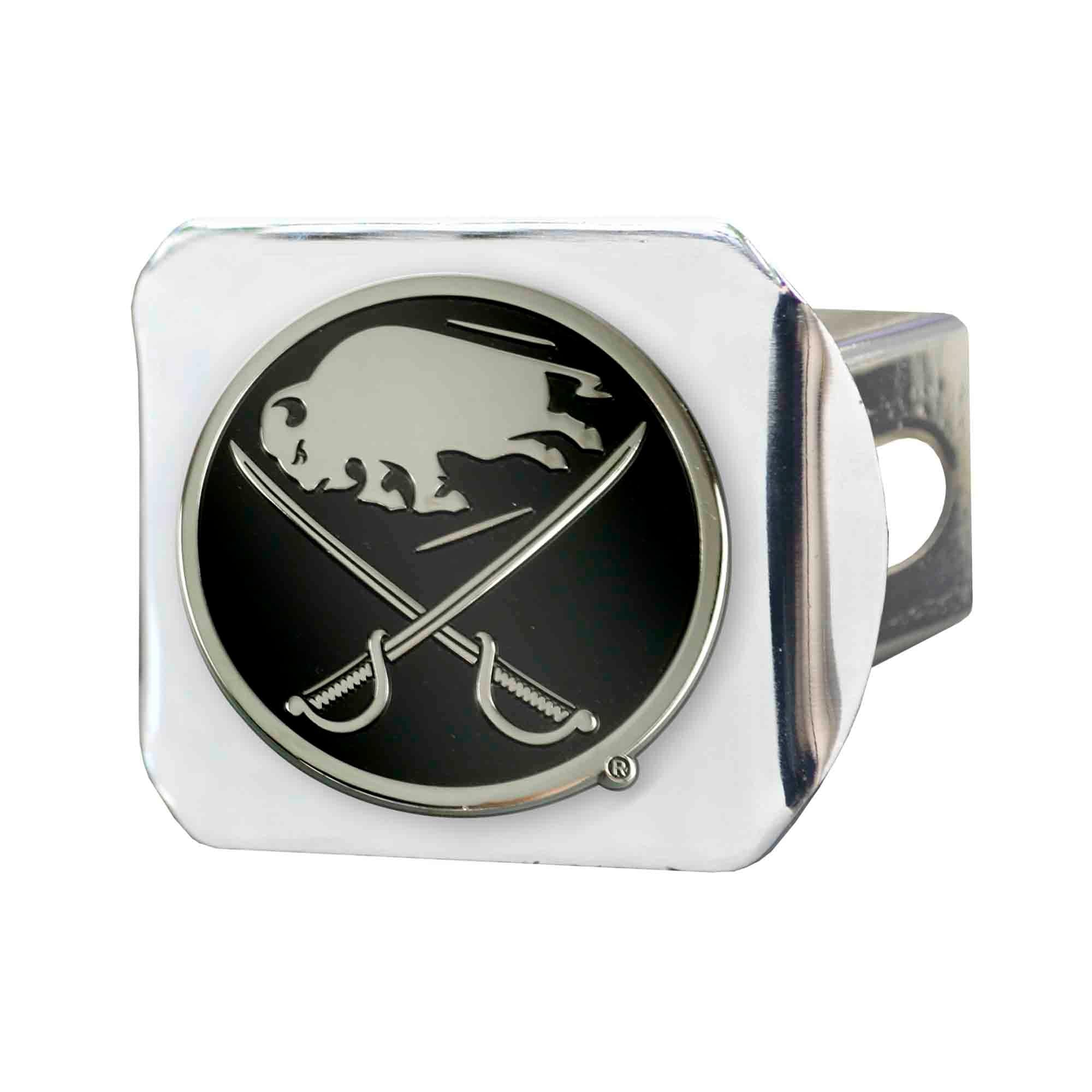 Buffalo Sabres Chrome Metal Hitch Cover with Chrome Metal 3D Emblem - Buffalo Sabres