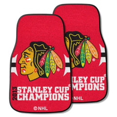 Chicago Blackhawks Front Carpet Car Mat Set - 2 Pieces, 2013 NHL Stanley Cup Champions