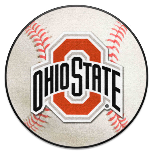 Ohio State Buckeyes Baseball Rug - 27in. Diameter