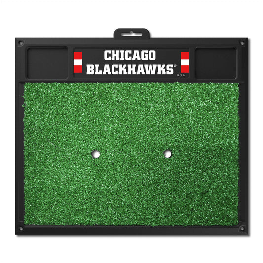 Chicago Blackhawks Golf Hitting Mat - Chicago Blackhawks