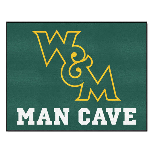 William & Mary Tribe Man Cave All-Star Rug - 34 in. x 42.5 in.