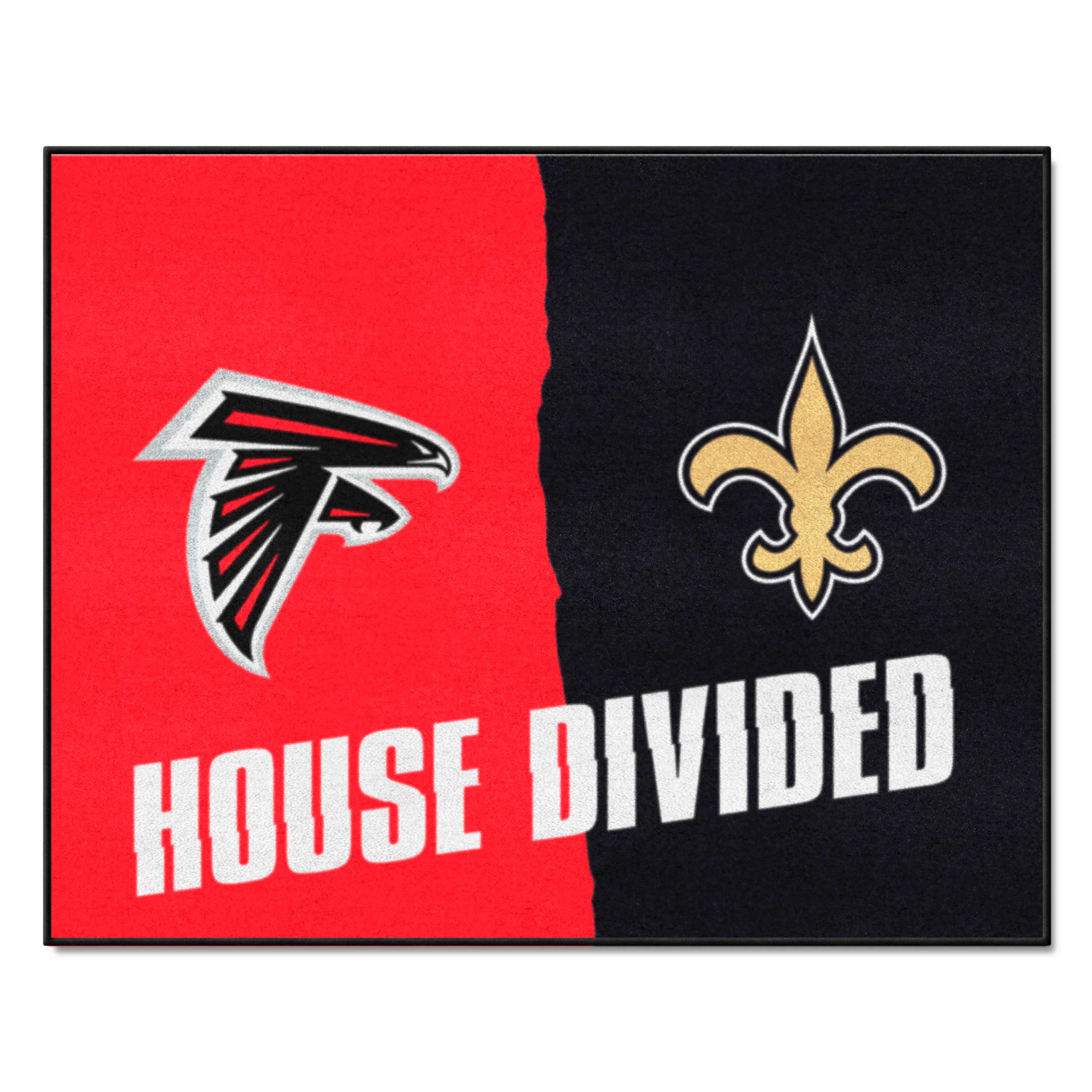 NFL House Divided - Falcons / Saints House Divided Rug - 34 in. x 42.5 in. - NFL House Divided - Falcons / Saints