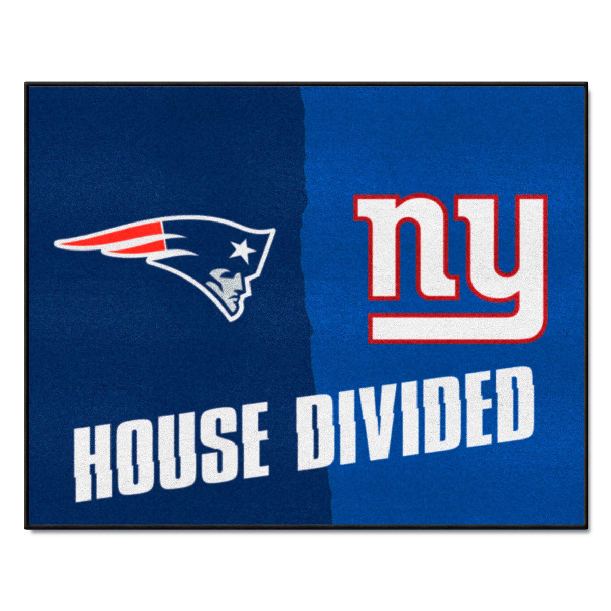 NFL House Divided - Patriots / Giants House Divided Rug - 34 in. x 42.5 in.