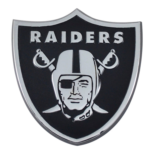 Las Vegas Raiders 3D Chrome Metal Emblem - Las Vegas Raiders