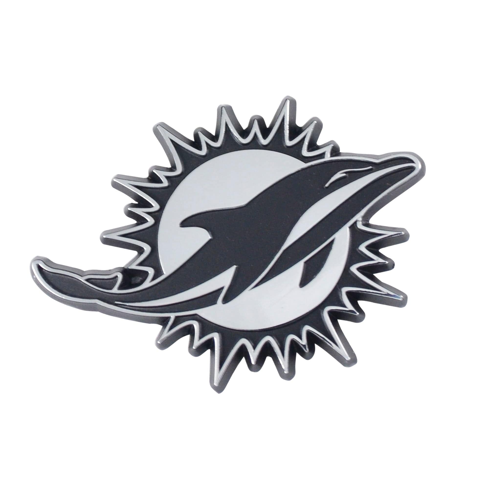 Miami Dolphins 3D Chrome Metal Emblem - Miami Dolphins