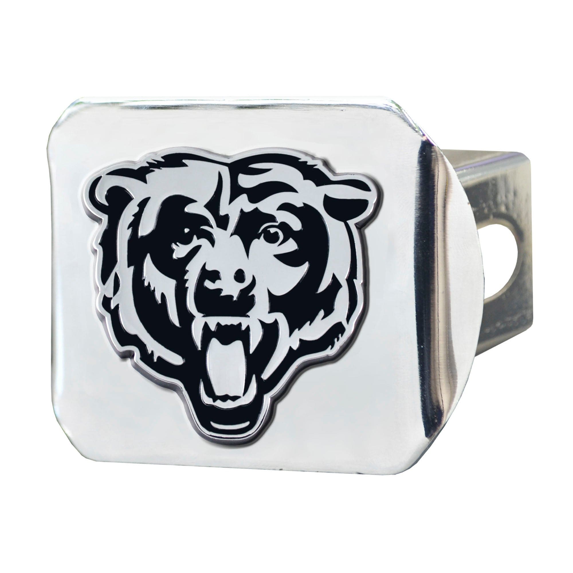 Chicago Bears Chrome Metal Hitch Cover with Chrome Metal 3D Emblem - Chicago Bears