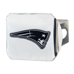 New England Patriots Chrome Metal Hitch Cover with Chrome Metal 3D Emblem - New England Patriots