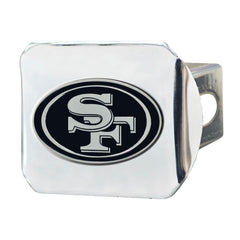 San Francisco 49ers Chrome Metal Hitch Cover with Chrome Metal 3D Emblem