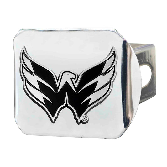 Washington Capitals Chrome Metal Hitch Cover with Chrome Metal 3D Emblem