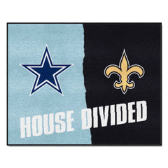 NFL House Divided - Cowboys / Saints House Divided Rug - 34 in. x 42.5 in. - NFL House Divided - Cowboys / Saints