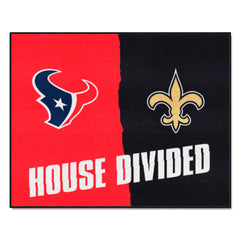 NFL House Divided - Texans / Saints House Divided Rug - 34 in. x 42.5 in.