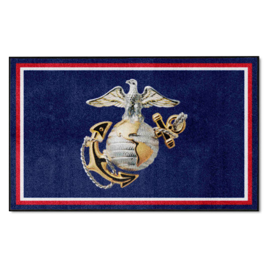 U.S. Marines 4ft. x 6ft. Plush Area Rug