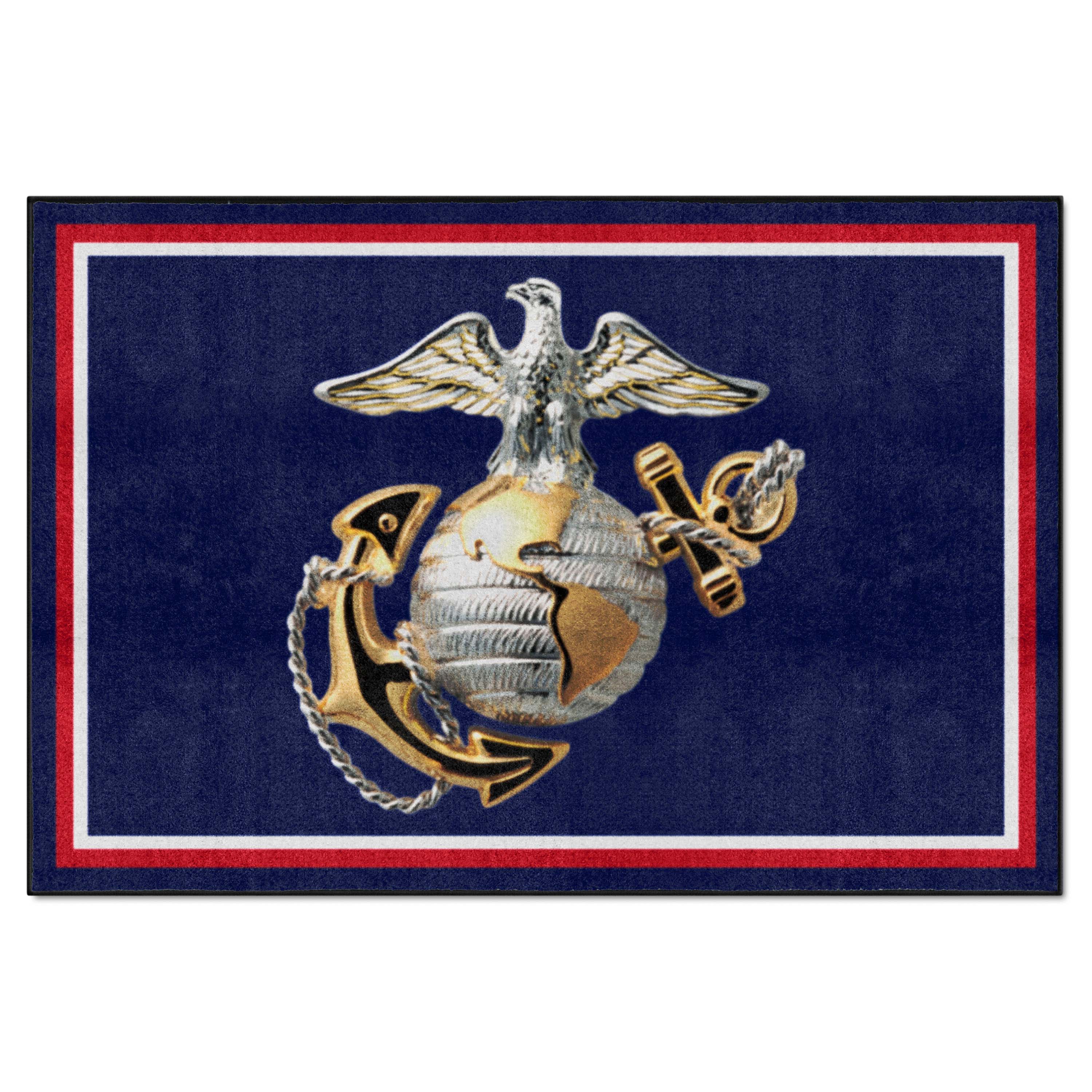 U.S. Marines 5ft. x 8 ft. Plush Area Rug