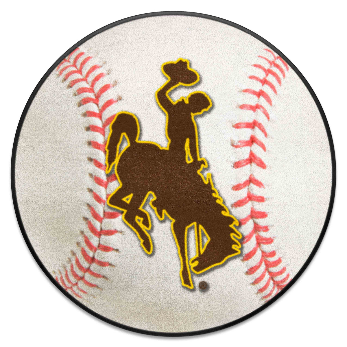 Wyoming Cowboys Baseball Rug - 27in. Diameter