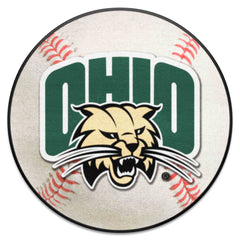 Ohio Bobcats Baseball Rug - 27in. Diameter - Ohio