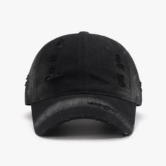 Distressed Adjustable Cotton Baseball Cap Trendsi