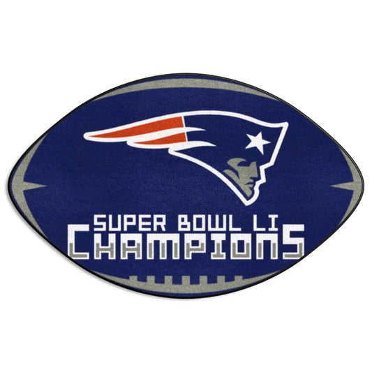 New England Patriots Football Rug - 20.5in. x 32.5in., 2017 Super Bowl LI Champions - New England Patriots