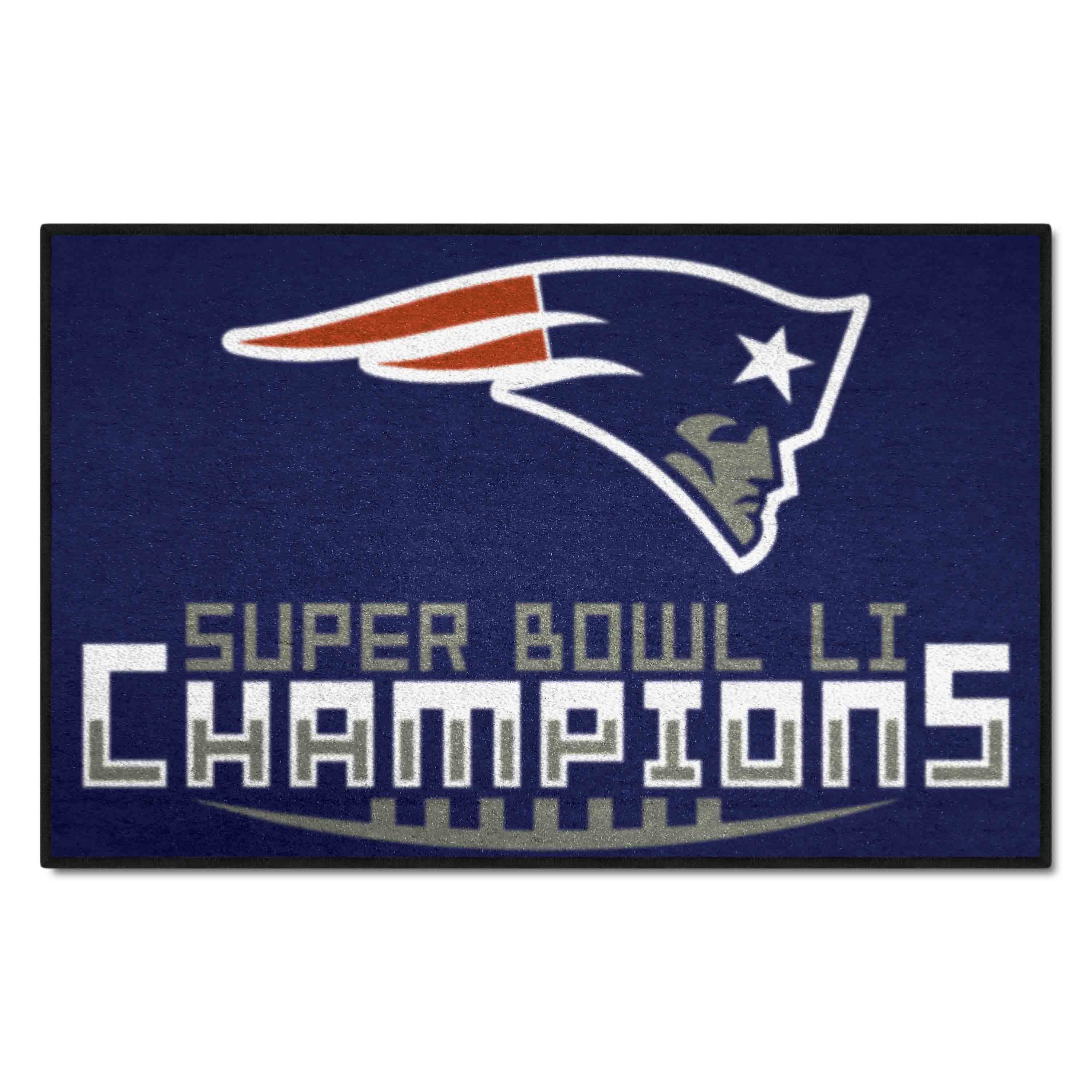 New England Patriots Starter Mat Accent Rug - 19in. x 30in., 2017 Super Bowl LI Champions - New England Patriots