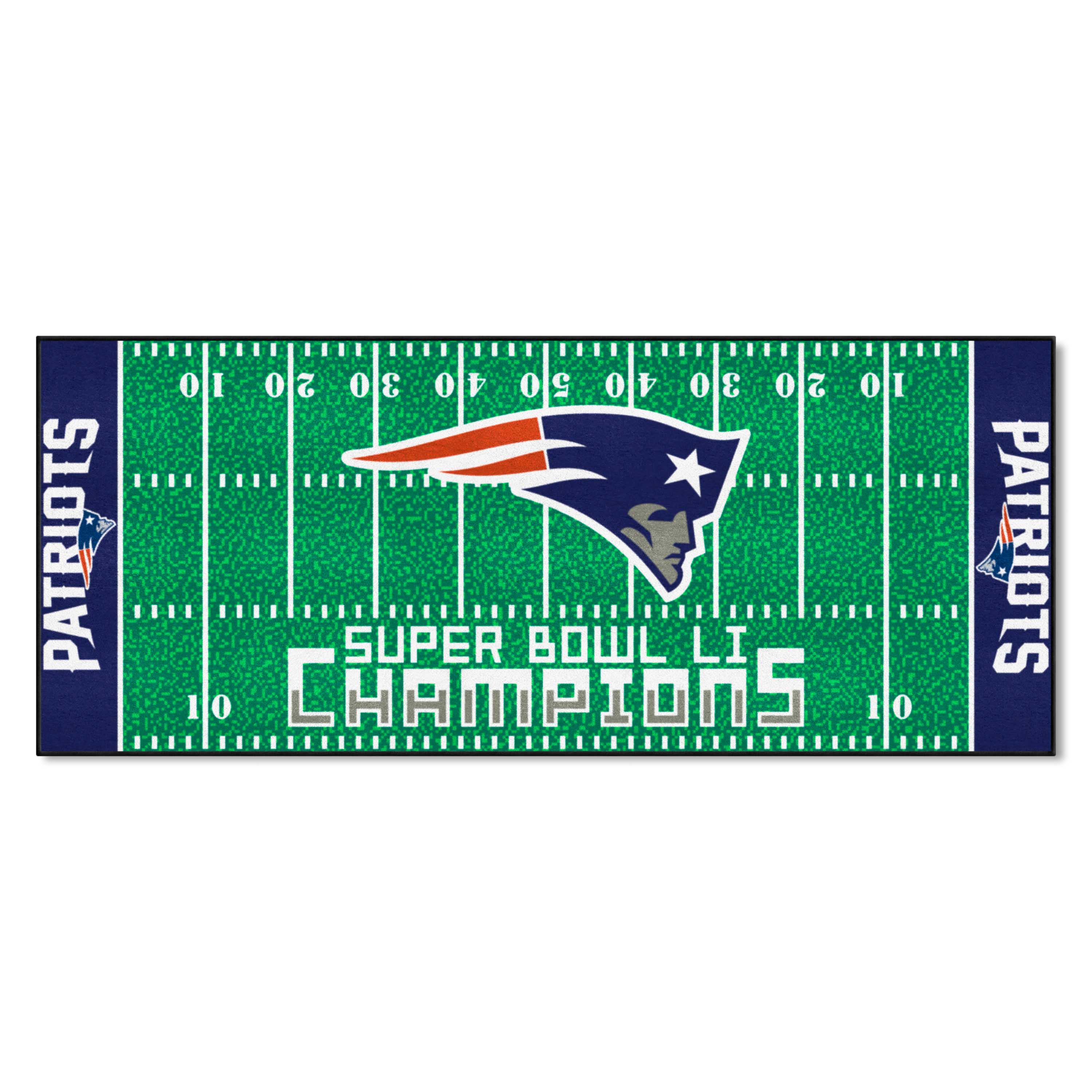 New England Patriots Field Runner Mat - 30in. x 72in., 2017 Super Bowl LI Champions