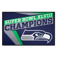 Seattle Seahawks Starter Mat Accent Rug - 19in. x 30in., 2014 Super Bowl XLVIII Champions