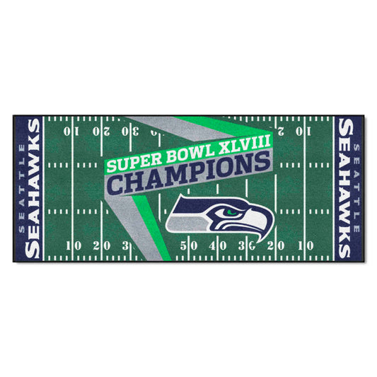 Seattle Seahawks Field Runner Mat - 30in. x 72in., 2014 Super Bowl XLVIII Champions