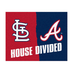 MLB House Divided - Cardinals / Braves House Divided Rug - 34 in. x 42.5 in.