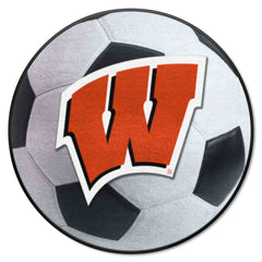 Wisconsin Badgers Soccer Ball Rug - 27in. Diameter