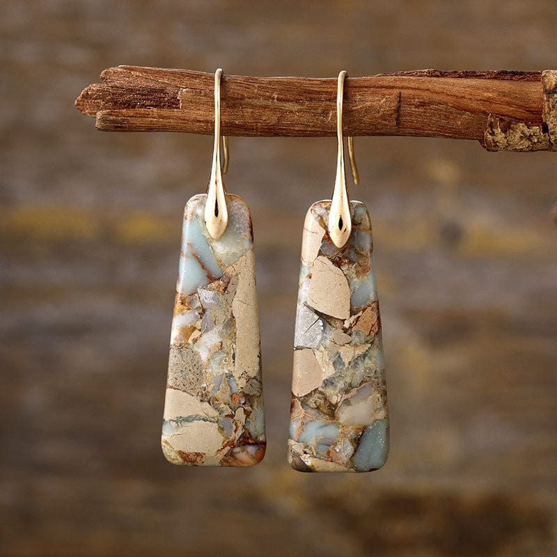 Copper Natural Stone Earrings - Trendsi